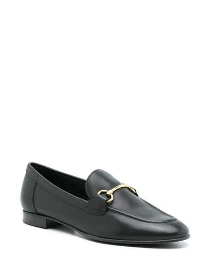 Studio Chofakian Siena Leather Mocassins In Black