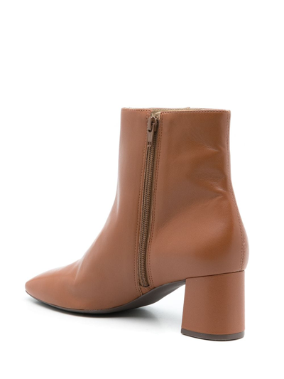 Sarah Chofakian Torquay Leather Boots In Brown