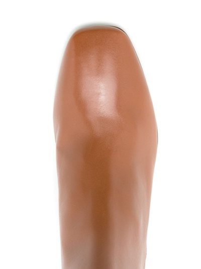 Sarah Chofakian Torquay Leather Boots In Brown