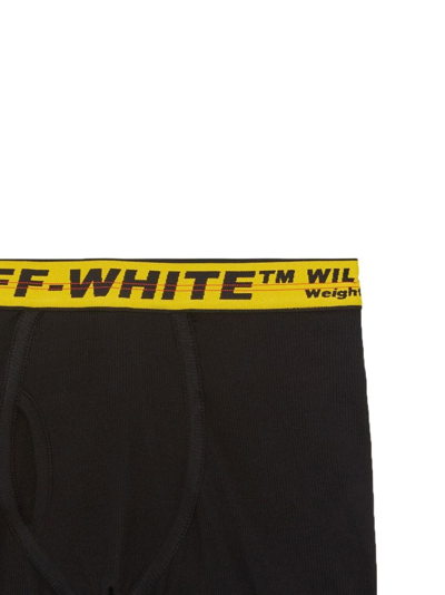 Off-white Tripack Industrial Belt Cotton Boxer Shorts In Black