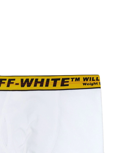Shop Off-white Logo Waistband Boxer Shorts In White