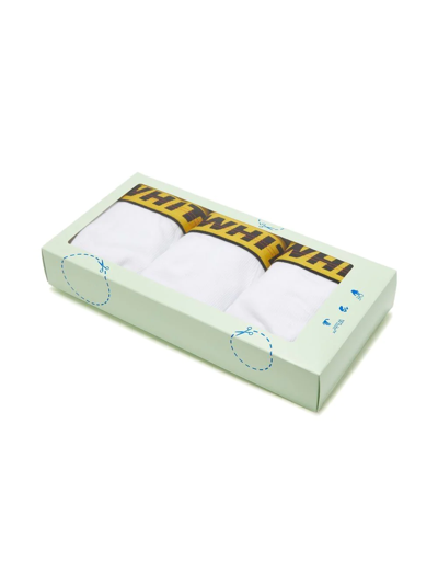 Off-white Tripack Classic Industrial Boxer Shorts In White
