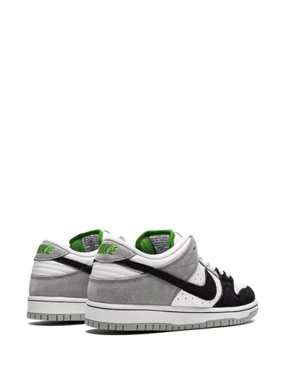 Shop Nike Sb Dunk Low Pro "chlorophyll" Sneakers In Grey