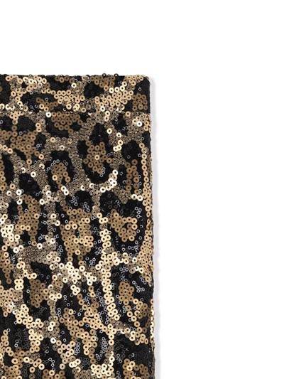 Shop Dolce & Gabbana Sequinned Leopard-print Leggings In Brown