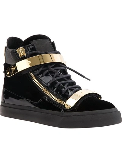 Giuseppe Zanotti Design Embellished Hi-top Sneakers - Black