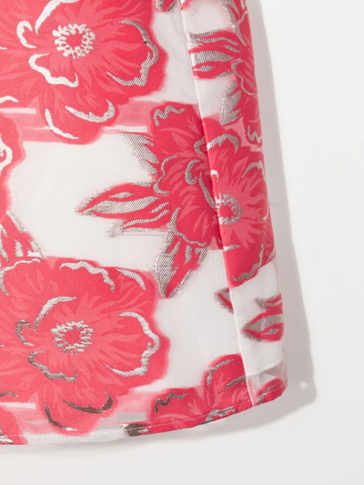 Hucklebones London Sleeveless Rose-print Dress In Pink
