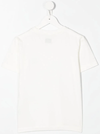 Shop C.p. Company Logo-patch Cotton T-shirt In White