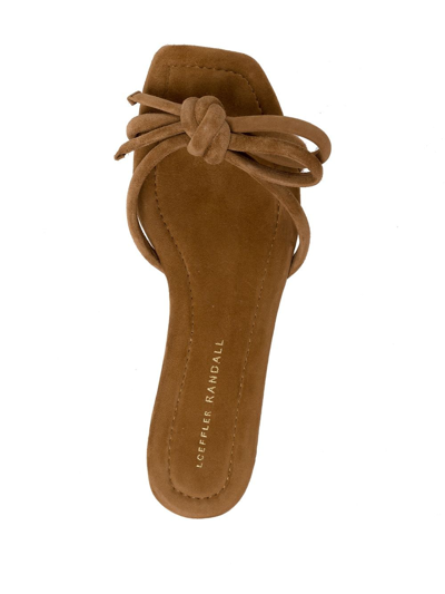 Shop Loeffler Randall Bow Detail Open-toe Sandals In Brown