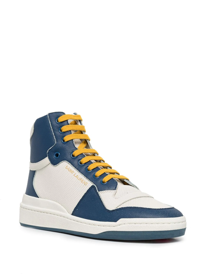 Shop Saint Laurent Sl24 High-top Sneakers In Blue