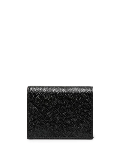 Shop Thom Browne Logo Plaque Wallet In Black