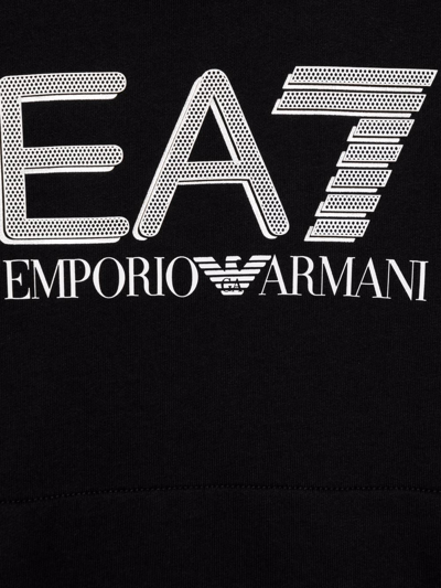 Shop Emporio Armani Logo-print Cotton Hoodie In Black