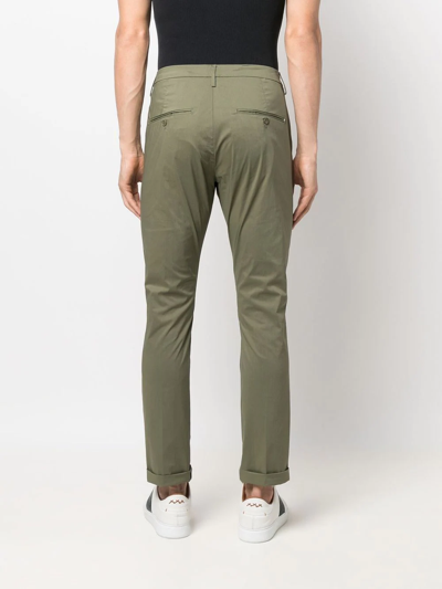 Shop Dondup Straight-leg Trousers In Green