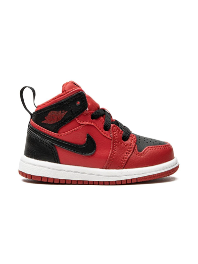 Jordan 1 Mid Sneakers In Red