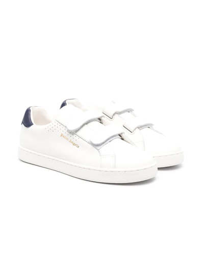 Shop Palm Angels Front Touch-strap Sneakers In White