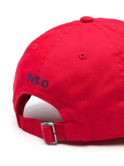 Shop Ralph Lauren Embroidered-logo Baseball Cap In Red