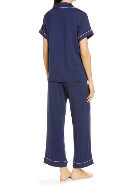 Nordstrom Moonlight Eco Crop Pajamas In Navy Peacoat
