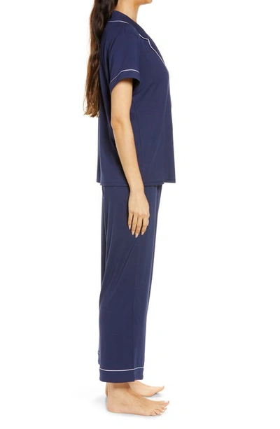Nordstrom Moonlight Eco Crop Pajamas In Navy Peacoat