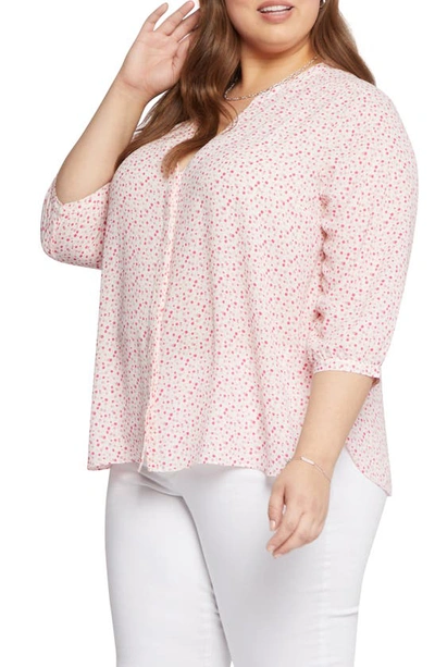 Shop Nydj Pintuck Back Yoke Top In Olivia Dots