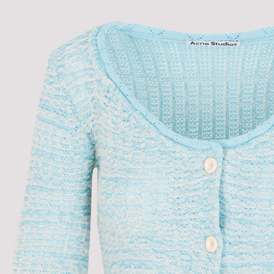 Shop Acne Studios Cotton Cardigan Sweater In Blue