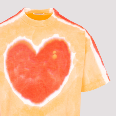 Shop Acne Studios Cotton T-shirt Tshirt In Yellow &amp; Orange
