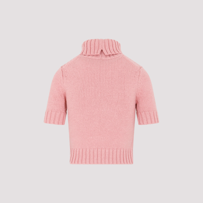 Shop Acne Studios Turtleneck Sweater In Pink &amp; Purple