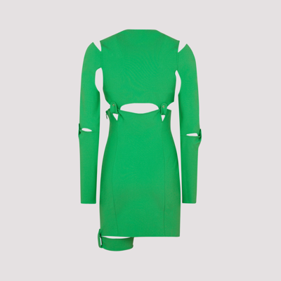 Shop Jacquemus La Robe Mari Mini Dress In Green