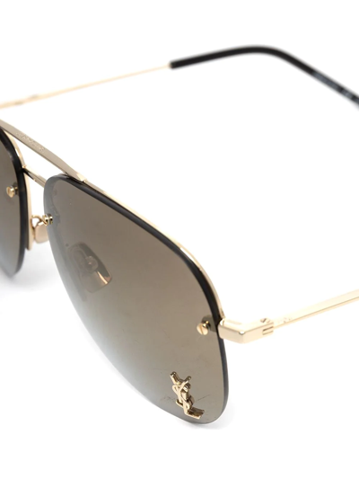 Saint Laurent Pilot-frame Sunglasses In Black