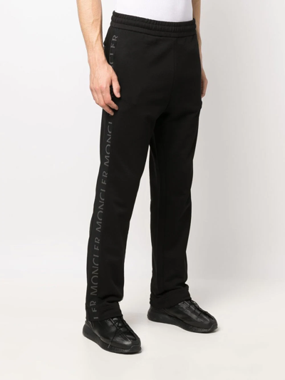 Moncler Logo-print Track Pants In Schwarz