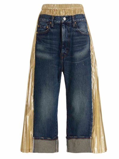 Shop Junya Watanabe X Levis Metallic Panelled Jeans In Multi