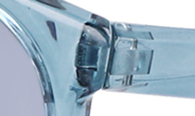 Shop Nike Flatspot Xxii 52mm Geometric Sunglasses In Worn Blue/ Silver Flash