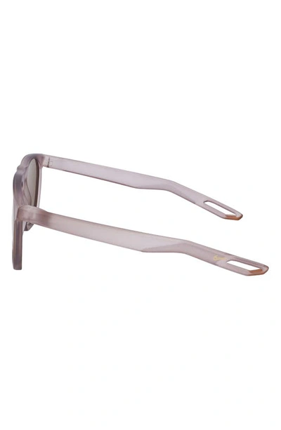 Shop Nike Flatspot Xxii 52mm Geometric Sunglasses In Matte Amethyst Ash/ Bronze Mir