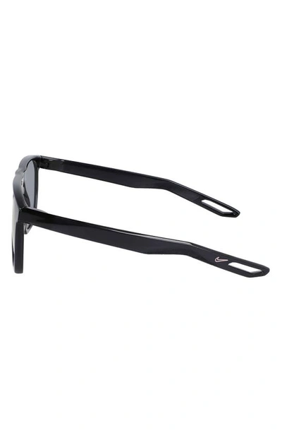 Shop Nike Flatspot Xxii 52mm Geometric Sunglasses In Obsidian/ Ultraviolet Mirror