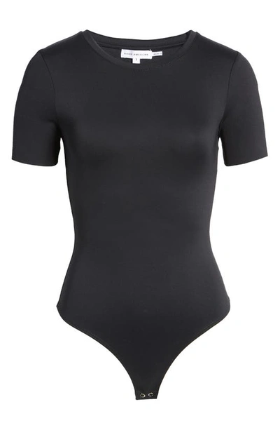 Shop Good American Scuba Short Sleeve Bodysuit In Black001