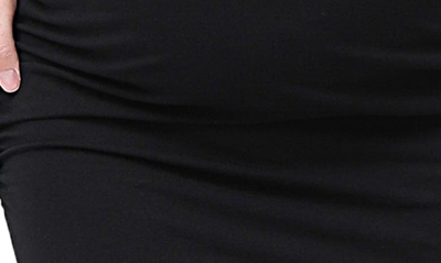 Shop Kimi And Kai Cerys Ruffle Materntiy/nursing Body-con Dress In Black