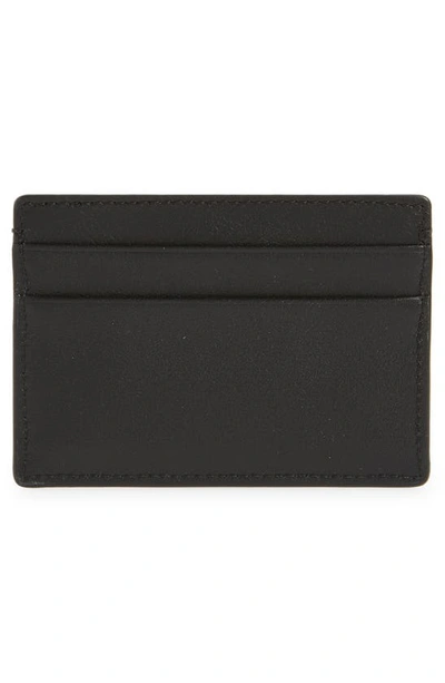 Shop Versace First Line Biggie Medusa Coin Leather Card Case In Black/ Gold