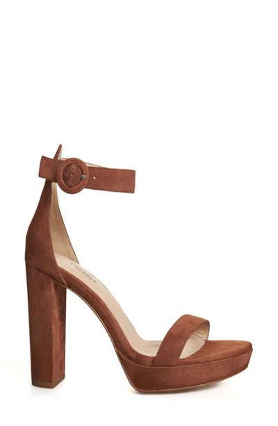 Shop L Agence Cecile Ankle Strap Sandal In Cappuccino