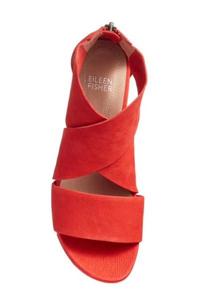 Shop Eileen Fisher Sport Platform Sandal In Orange