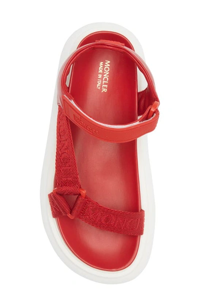 Shop Moncler Catura Platform Sandal In Red