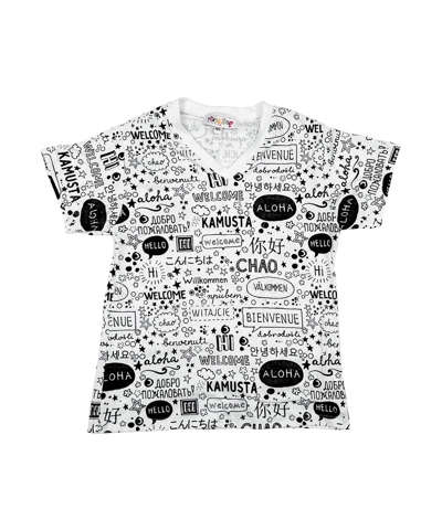 Shop Mixed Up Clothing Toddler Girls Hello Graphic T-shirt In White