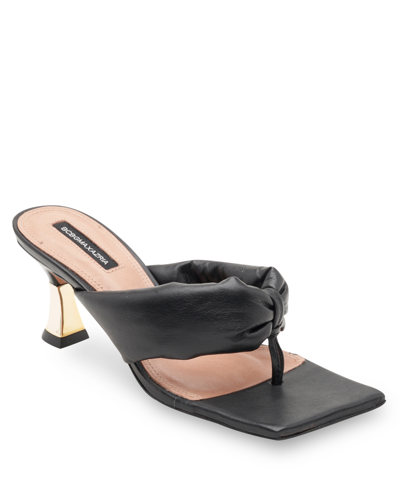 Shop Bcbgmaxazria Women's Fiona Dress Sandal Women's Shoes In Black Leather