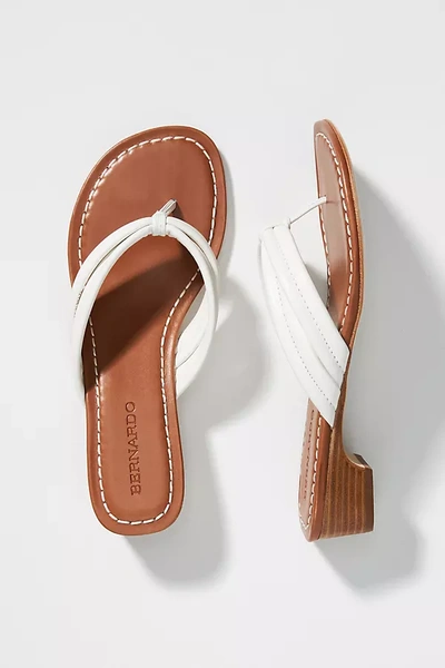 Shop Bernardo Miami Demi Wedge Sandals In White