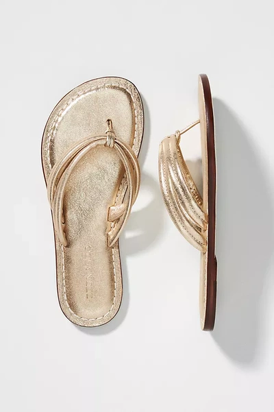 Shop Bernardo Miami Demi Wedge Sandals In Gold