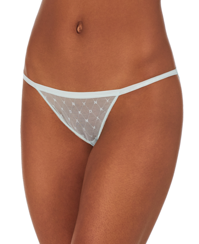 Shop Dkny Monogram Mesh String Bikini Underwear Dk5030 In Fresh