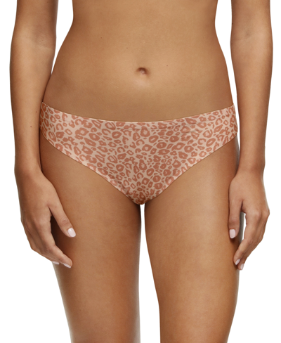 Shop Chantelle Women's Soft Stretch Thong Underwear In Neutral Leopard (qr)