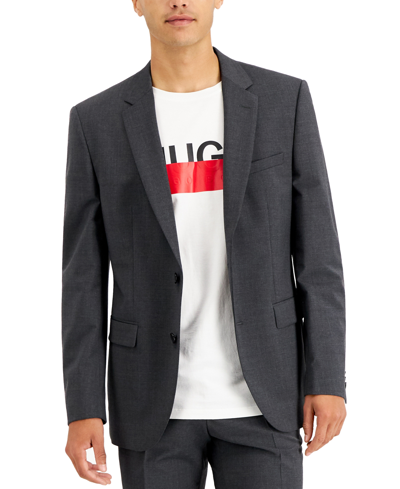 Shop Hugo By  Boss Men's Modern Fit Wool Suit Separate Jacket In Dark Grey