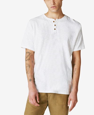Shop Lucky Brand Men's Classic Henley Short Sleeve T-shirt In Bright White