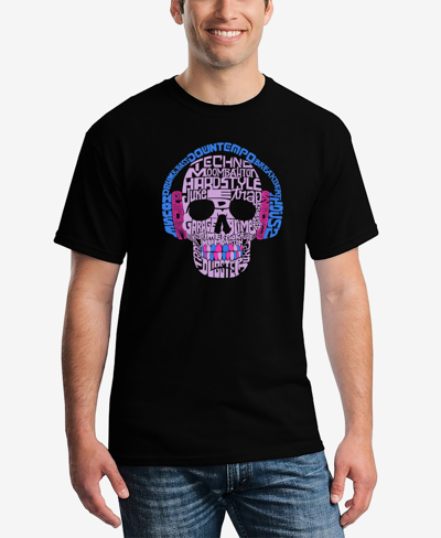 La Pop Art Men's Word Art Long Sleeve Styles Of Edm Music T-shirt In Black