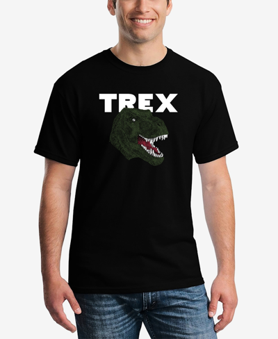 Shop La Pop Art Men's Word Art T-rex Head T-shirt In Black