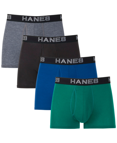 Shop Hanes Men's 4-pk. Ultimate Comfortflex Fit Total Support Pouch Trunks In Assorted