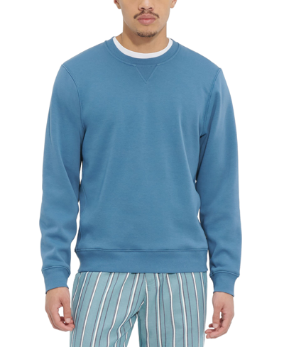 Shop Ugg Men's Harland Double-knit Fleece Sweater In Honor Blue